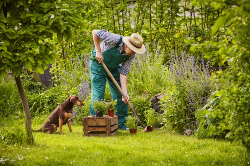 Customer complaint being logged for landscaping work